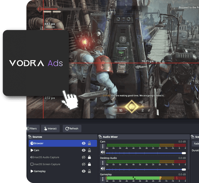 Broadcast software scene